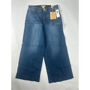 Democracy Ab Technology High Rise Wide Leg Crop Jeans Blue Size 12 B2886N3V2XX